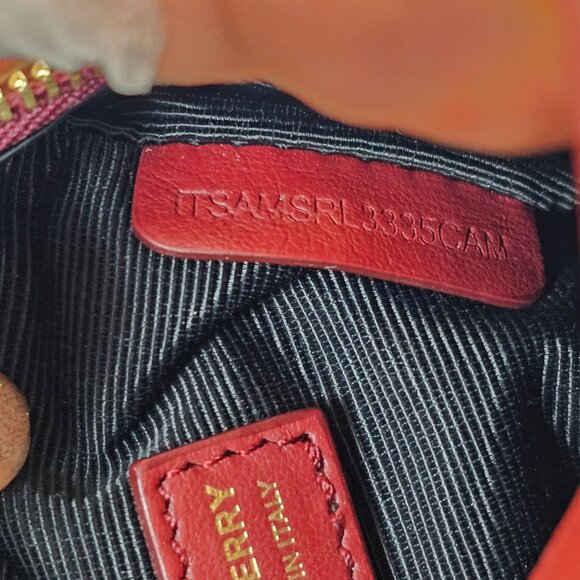 Burberry Cube Micro CB Smooth Mini Bag Red Leather Gold Lock & Key Italy - Picture 11 of 15